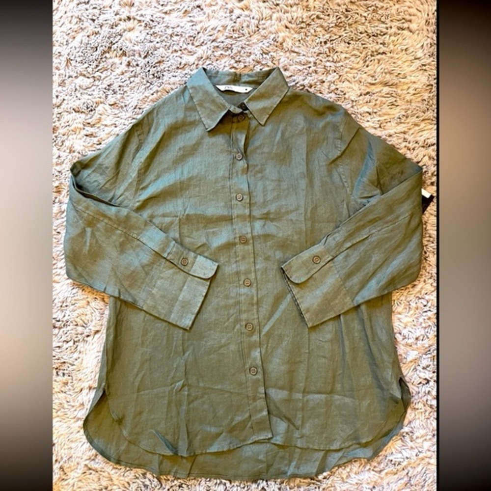 ZARA LINEN BUTTON DOWN